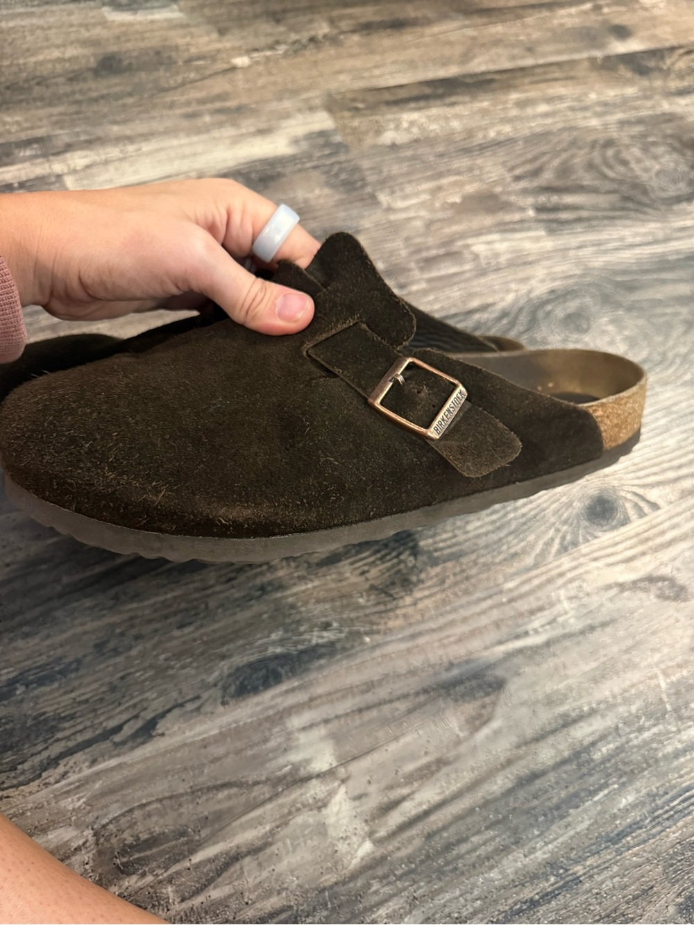 Birkenstock Boston clogs size 50 brown suede